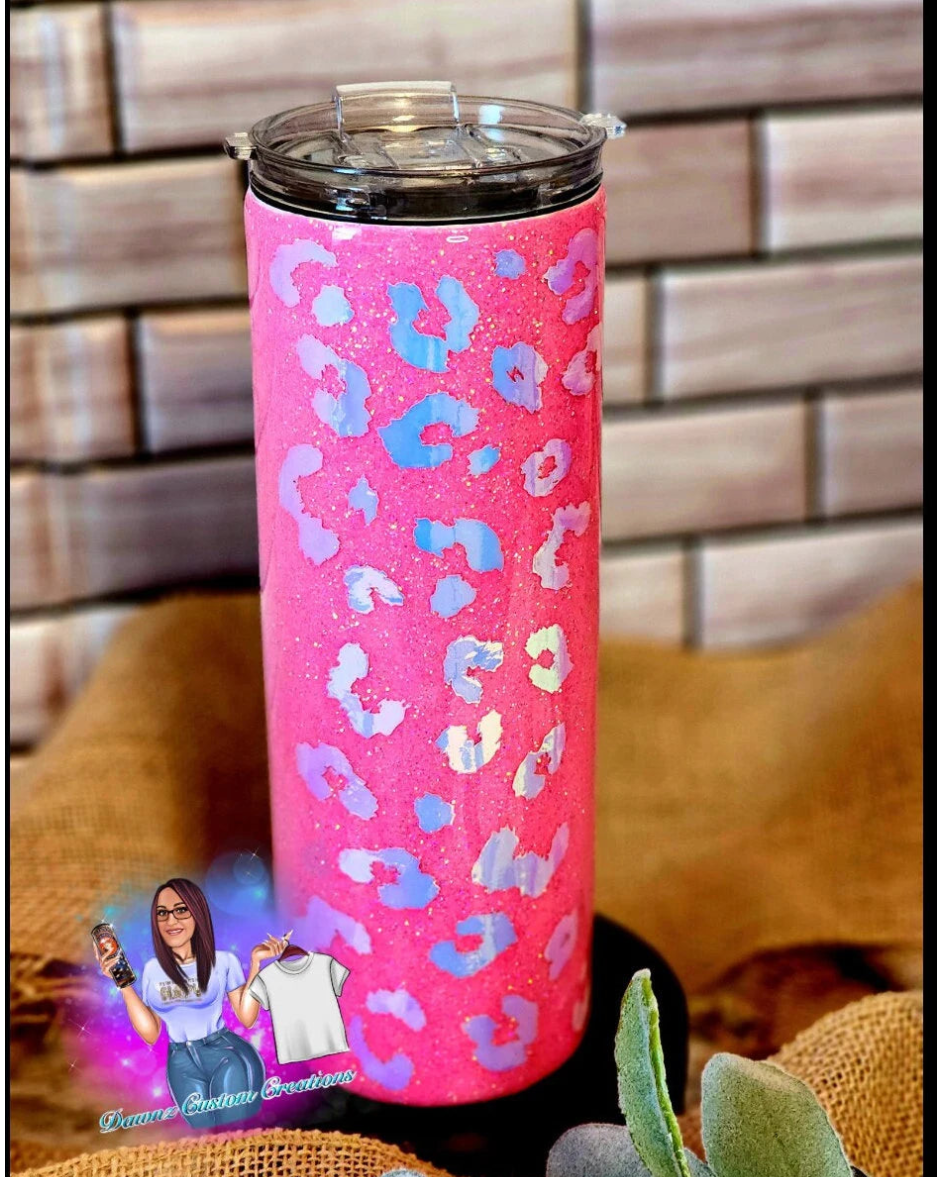 SCRUB LIFE LEAOPARD PRINT TUMBLER