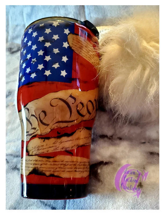 We The People Tumbler Color Flag (made to order)