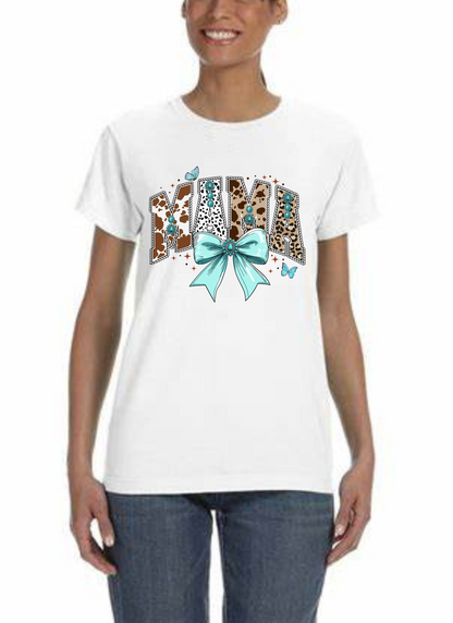 WESTERN MAMA WITH BLUE BOW