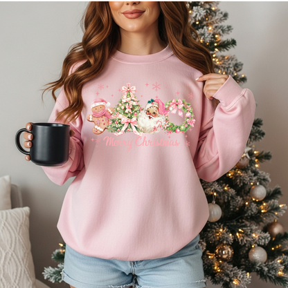 MERRY CHRISTMAS GINGERBREAD/SANTA SWEATSHIRT